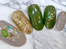 ビービーネイル(BB)/天然石とキラキラネイル