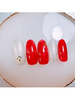 ミルネイル(Mil Nail)/雪うさぎネイル