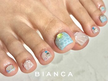 ビアンカ センター南店(Bianca)の写真/今年のフットネイルはビアンカにお任せ！毎月更新定額大人気◎【シンプルコース￥5200/親指アート￥5500~】