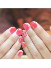 アッシュネイル(Ash nail)/赤マグネット×チェック