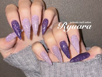 フラッシュラメ!パープルネイル