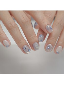クウキネイル(kuuki nail)の写真/小さな爪に宿る「ぷっくり」とした立体感と、奥行き溢れるアート。ショートネイルの魅力を最大演出♪