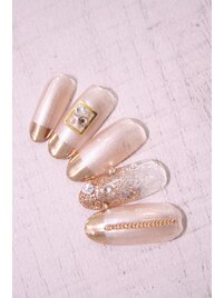 ＊ベージュGOLD＊ミラーフレンチ