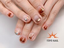トヨネイル(TOYO NAIL)/フラワーフレンチ＆ブラウン☆