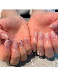 夏のピンクラメグラデーション！