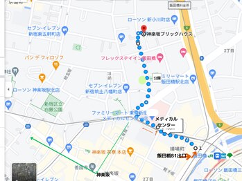 インドエステ ケージーワイ デトックスサロン(K.g.y DETOX SALON)/飯田橋B1出口からの地図