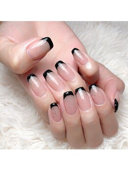 ネイルブレイク リリア(Nail Break lilia)/黒フレンチ