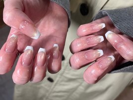 マグネット×フレンチネイル