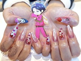 推しカラー魅せるハートグラデ