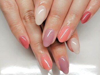 フリーネイル 四ツ橋店(free nail)/ちゅるりん*春ワンカラー