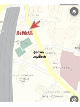 ジェミニ アイラッシュ(gemini eyelash)/提携駐輪場の地図になります