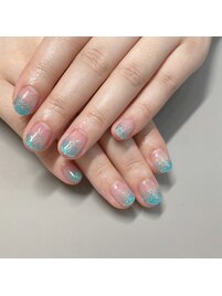 ラメグラ×ターコイズブルー