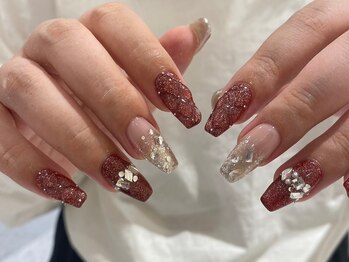 アース コアフュールボーテ 東松山店(EARTH coiffure beaute)/ラインストーンネイル