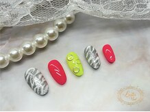 ラスターネイル(Luster nail)/サマーゼブラデザイン