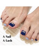 エーネイル エーラッシュ(A-NAIL A-LASH)/ニュアンスフットネイル【倉敷】