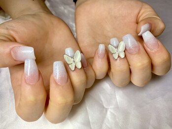 クリーク(CREEK)/成人式バタフライ&白スカルプ