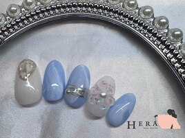 ニュアンス　花　ミラー　大理石