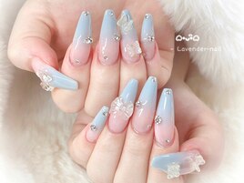 くすみブルーネイル