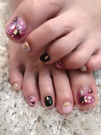 ニュアンス×大理石風ネイル