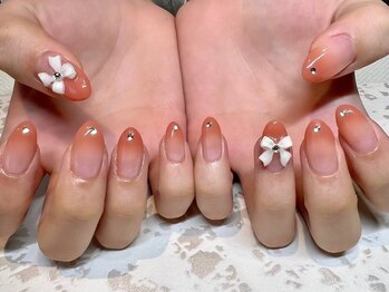 ビューティービースト フォー ネイルアンドアイラッシュ 並木店(beauty:beast)/グラデーションとリボン2