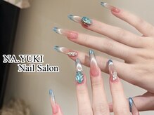 ナユキ 池袋店(NA.YUKI)/ブルーチークミラーフレンチネイ
