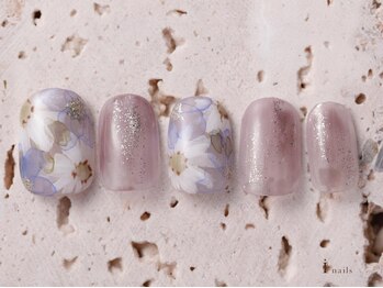 アイネイルズ 吉祥寺店(I nails)/フラワー水彩ニュアンス[吉祥寺]