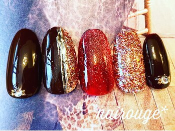 ネイル―ジュ 札幌大通店(nairouge*)/赤ネイル♪