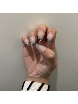 ムーイ 外苑前(mooi.)/black glitter gradation