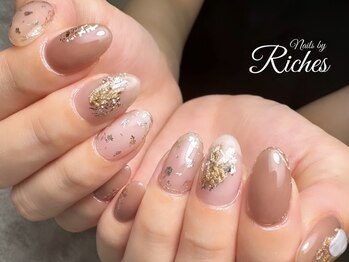 ネイルサロン リッチーズ(nail salon Riches)/パラジェル大人ニュアンスネイル