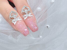 リボンチャームネイル♪