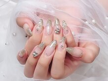 センシー ネイル スタジオ(Sensy Nail Studio)/ラメグラデーション長さだし