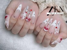 ゼン ネイル デザイン 池袋(ZEN NAIL DESIGN)/長さだしやり放題×つけ放題