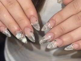 Mei限定クリアレースネイル