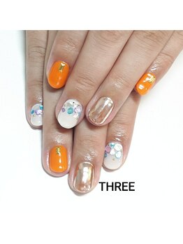 ネイルアンドまつげエクステ専門サロン スリー(THREE)/ミラーネイル