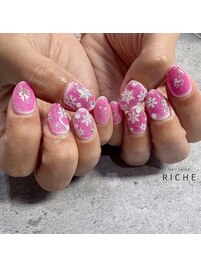 雪の結晶ネイル！