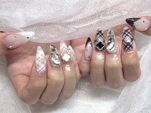 モカ 心斎橋(moca by Lee)/【Aina】チェックネイル