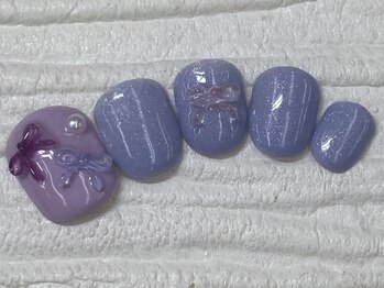 ハニービービー(Honey Bee Bee)/紫系リボンネイル