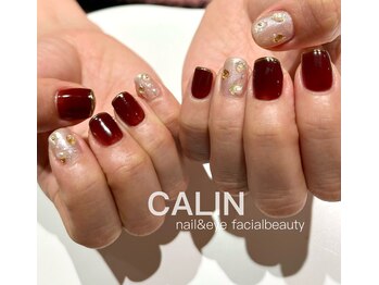 カラン 焼津店(CALIN)/ボルドー×ニュアンスビジュー