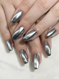シンプルミラーネイル