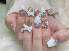 ３Dリボンかわかわネイル♪