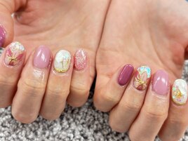〇春ネイル綺麗めフラワーネイル