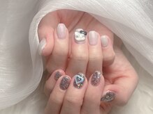 ミキネイルサロン(MiKi Nail Salon)/ワンカラー¥3880+1色¥500+パーツ