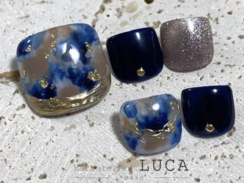 ネイルアトリエルカ(nail atelier LUCA)/W-336 ネイビーニュアンスネイル