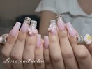 手描き、フレンチ、リボン