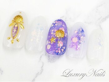 ラグジュアリー ネイルズ(Luxury Nails)/夏色*シェルパーツNail