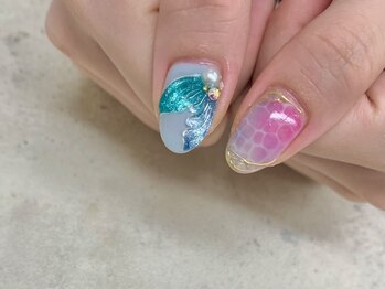 ネイルサロン ドゥ(Nail Salon Doux)/（平田）人魚のしっぽネイル