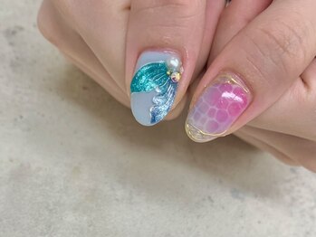 ネイルサロン ドゥ(Nail Salon Doux)/(平田)人魚のしっぽネイル