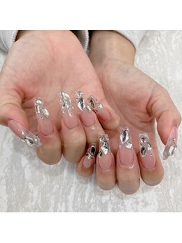 スカルプストーン付け放題Lまで