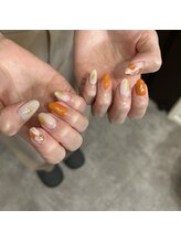 プライベートネイルサロン(private nail salon)/オレンジ×ニュアンス
