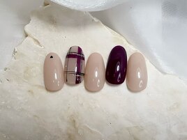 定額A・チェックネイル